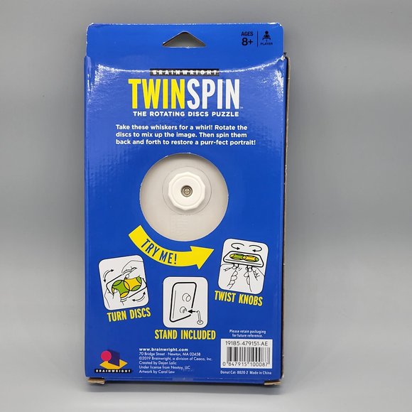 Twin Spin - Donut Cat The Rotating Discs Puzzle NIB - Picture 4 of 4